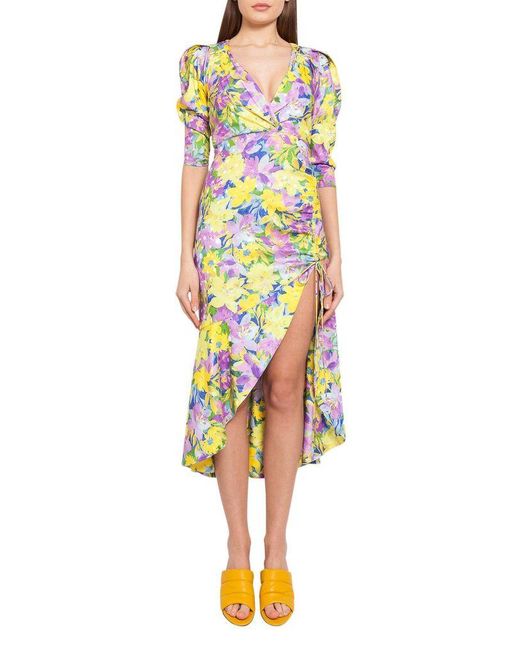 Lemons Synthetic Cassia Floral Pattern 