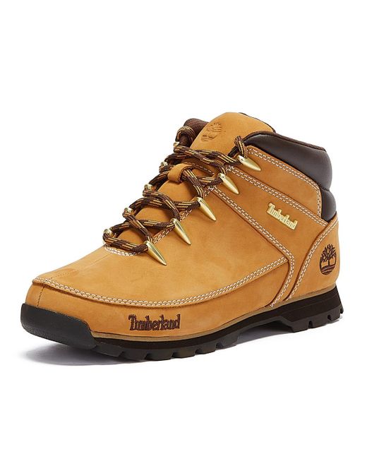 Timberland Wheat Euro Sprint Hiker Boots in Yellow for Men | Lyst