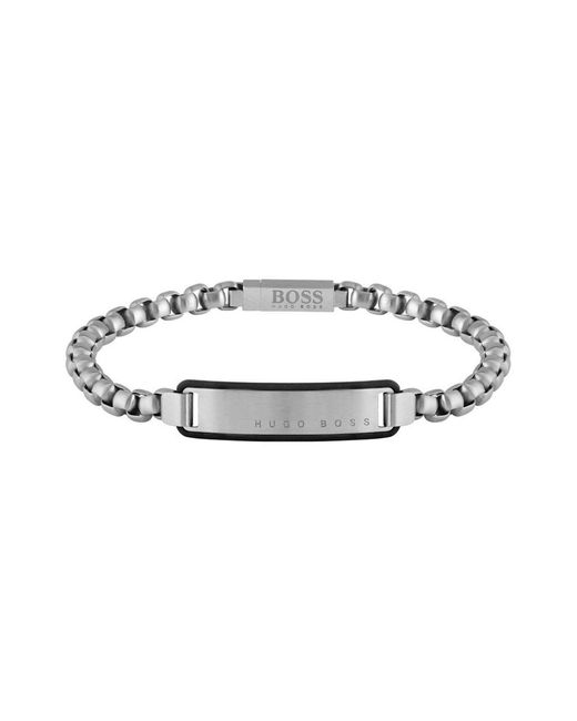 BOSS by HUGO BOSS Gents I.d Bracelet in Silver (Metallic) for Men - Lyst