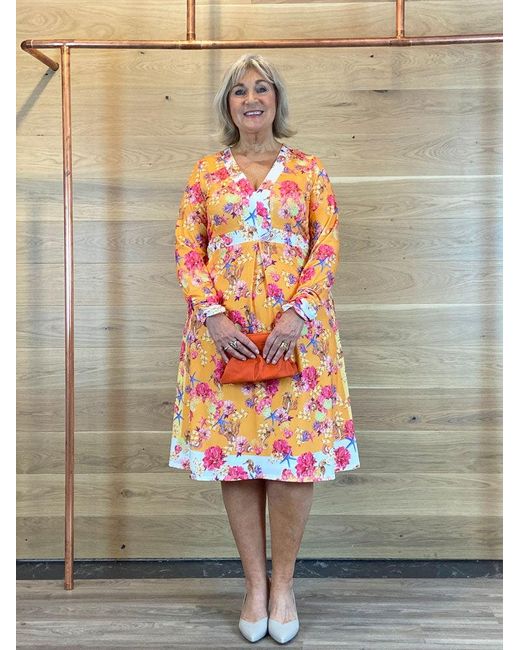 Hale Bob Printed Dress in Orange | Lyst