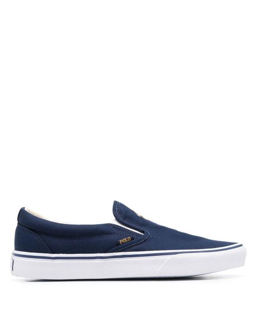 Polo Ralph Lauren Keaton-slip-sneakers-slip On in Blue for Men | Lyst Australia