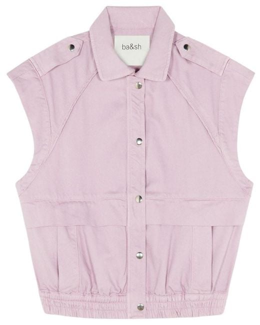 Ba&sh Bash Rosepale Vest Lila Huben Jacket in Pink | Lyst