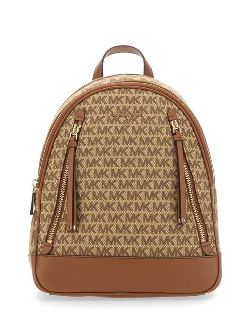 MICHAEL Michael Kors Leather Medium Brooklyn Backpack in Brown Lyst