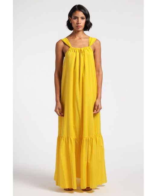 Momoní Dress With Braces And Leaps To The Bottom in Yellow | Lyst