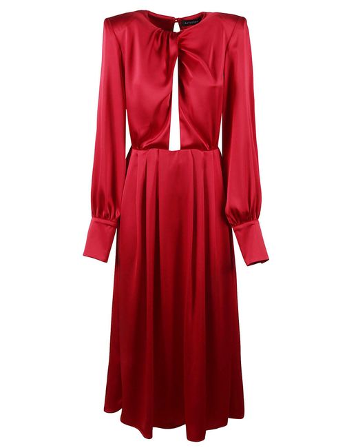 ACTUALEE 0863108151rosso Silk Dress in Red Lyst