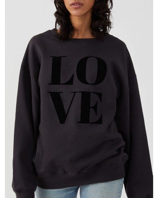 South Parade Alexa Smoke 'love' Sweatshirt in Black | Lyst