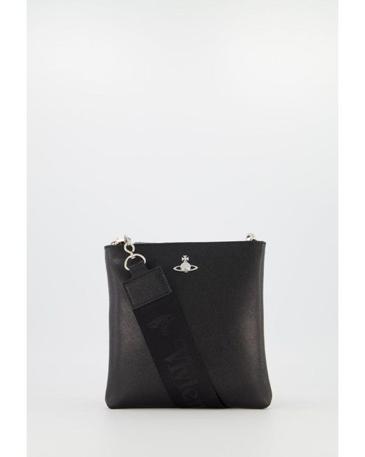 Vivienne Westwood Black Squire Square Crossbody Bag With Webbing Strap ...