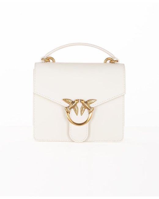Pinko Mini Love Bag Top Handle Simply 6 1p22z4 Y5h7 in White Lyst