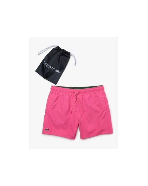 Quick Dry Swim Shorts S in Pink for Men 
