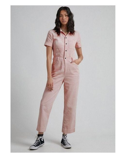 Pink corduroy jumpsuit Clearance