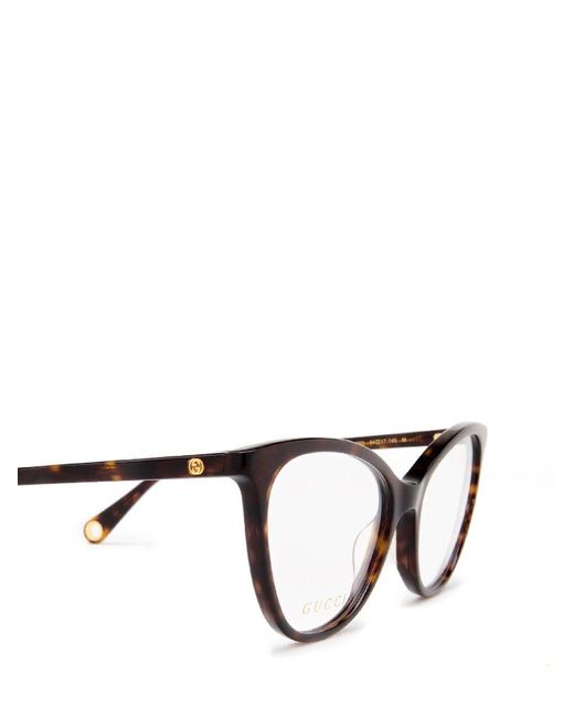 Gucci GG1079O Havana Female Eyeglasses in Brown (Black) Lyst