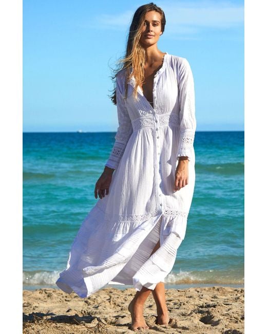 audrey lace maxi set in navy