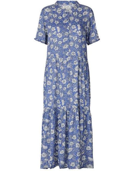 Lolly's Laundry Fie Dress Flower Print in Blue | Lyst