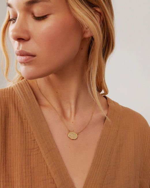 Anna Beck Smooth Rim Oval Necklace 