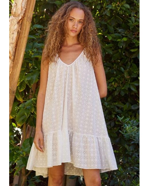 9seed Cotton Eyelet St Tropez Dress in White | Lyst