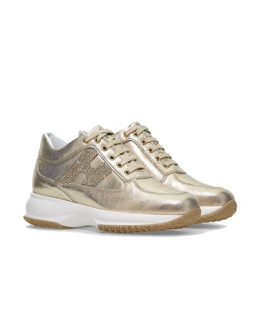Hogan Sneakers Interactive H Strass Oro Hxw00n02011qxx981a in Gold  (Metallic) - Save 11% | Lyst