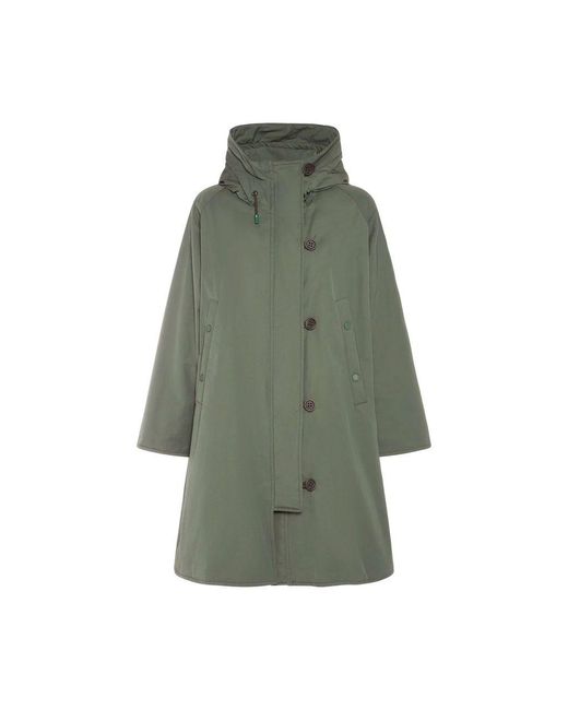 Weekend by Maxmara Katia Quilted Cotton Blend Parka in Green Womens Clothing Coats Parka coats 