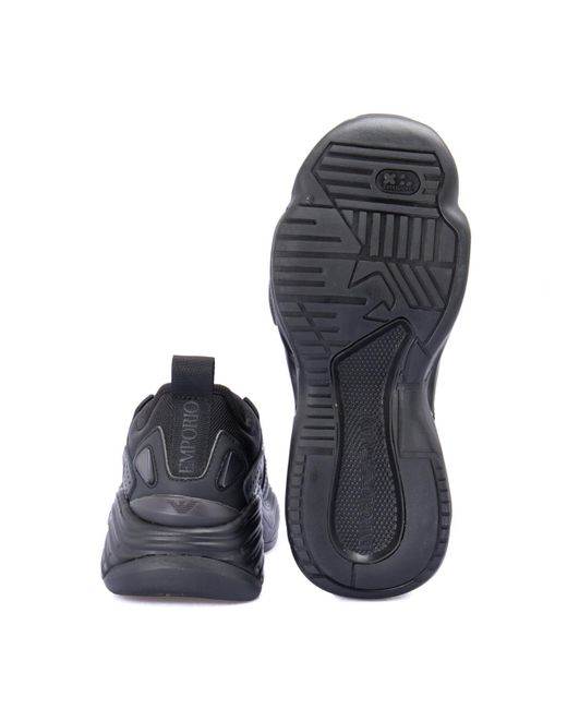 armani black suede trainers