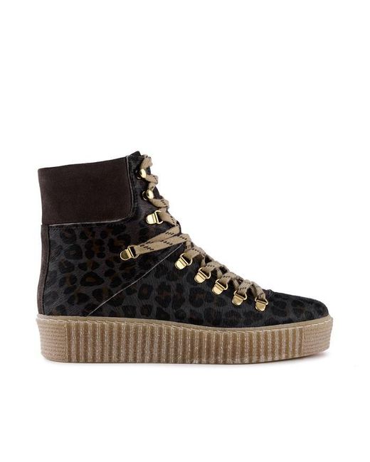 shoe the bear agda leopard print hiker boots