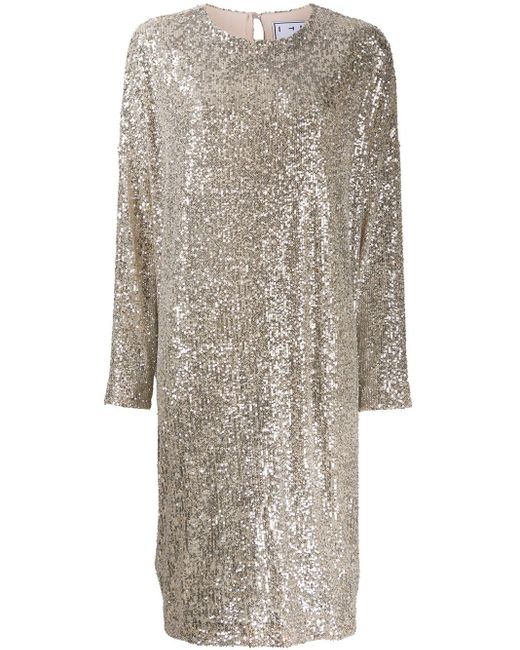 In the mood for love Soft Sequin Mini Dress in Grey | Lyst Canada