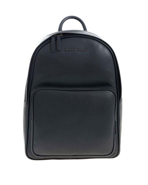 leather armani backpack