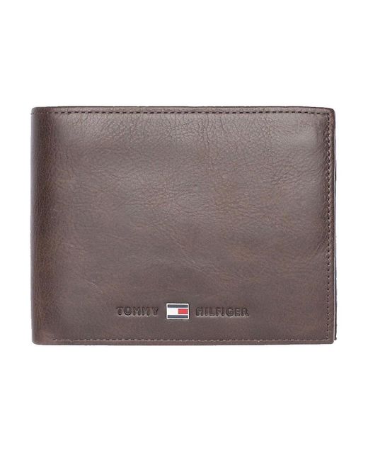 Tommy Hilfiger Leather Johnson Card And Coin Wallet in Brown for Men Lyst