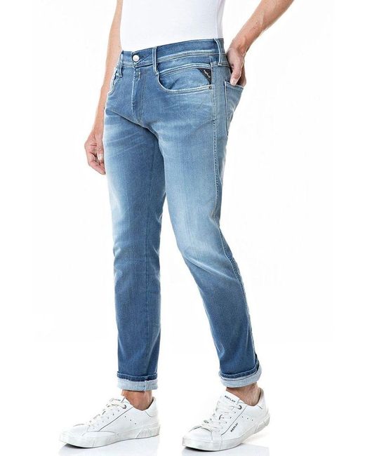Replay Hyperflex Anbass Colour Edition Slim Fit Jeans - Sand
