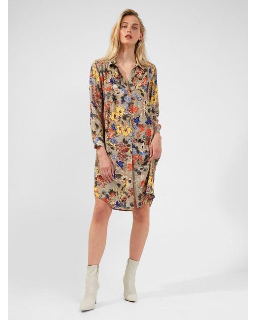 french connection navy shirt dress