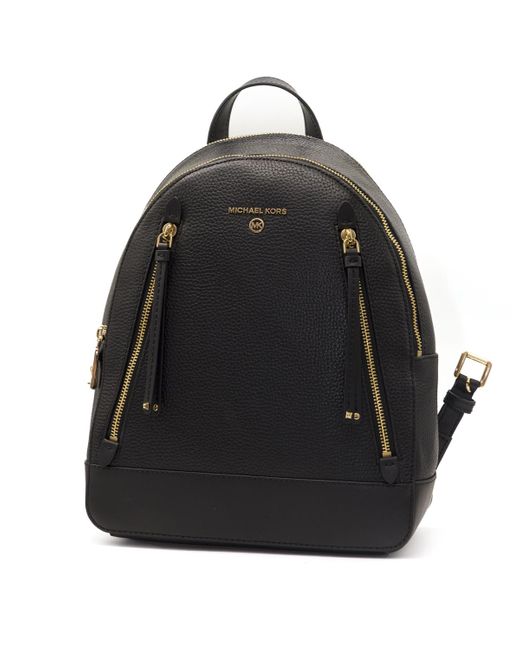 Michael Kors Leather Medium Brooklyn Backpack in Black Lyst