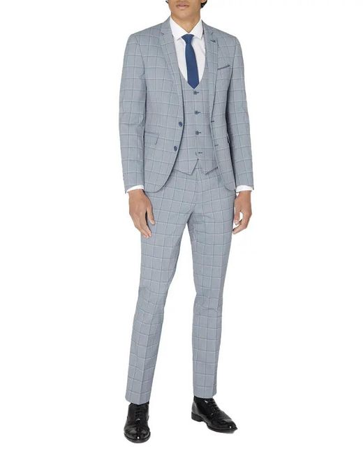 Grey Slacks and Chinos Formal trousers Remus Uomo Wool Larenzo Check Suit Trouser in Grey Mens Clothing Trousers for Men 
