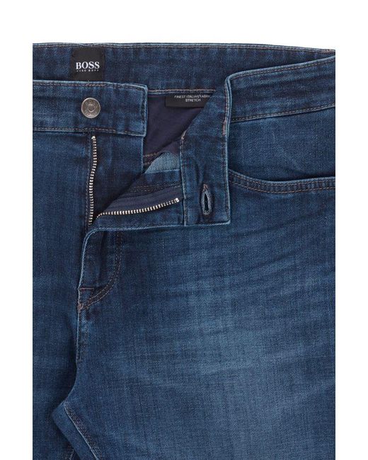 BOSS by HUGO BOSS Maine3 Regular-fit Jeans In Cashmere-touch Italian Denim  50458153 430 in Blue for Men - Lyst