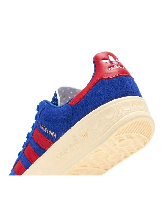 adidas Suede Barcelona Trainers in Blue for Men - Save 64% | Lyst Australia