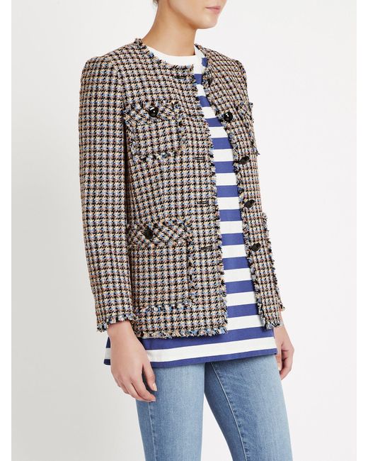 Rebecca Taylor Houndstooth Tweed Jacket 