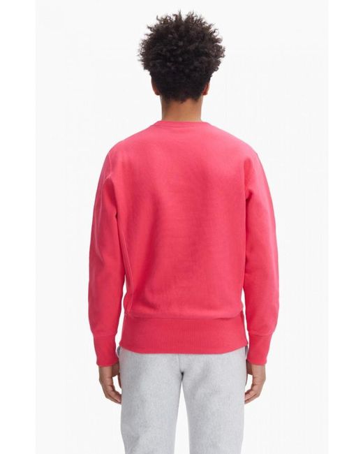 champion reverse weave sweatshirt pink
