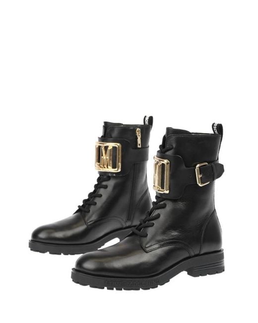Moschino Other Materials Ankle Boots in Black | Lyst