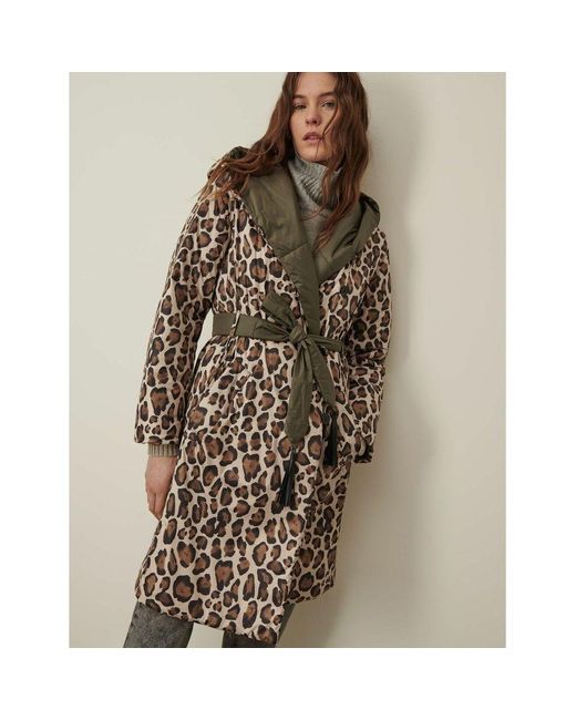 reversible leopard print coat