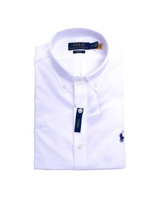 Polo Ralph Lauren Camicia 002 710832480 in White (Blue) for Men | Lyst