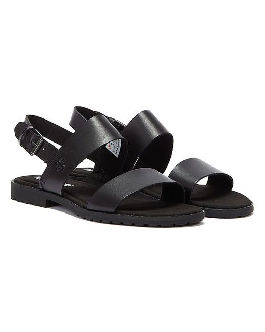 Timberland Rubber Chicago Riverside Backstrap Sandals in Black | Lyst