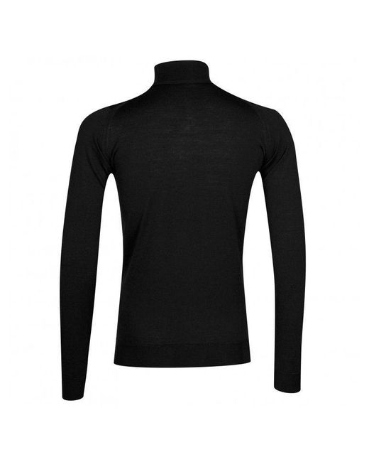 john smedley black roll neck