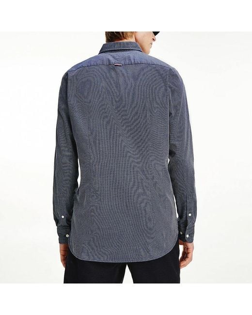 Tommy Hilfiger Camicia Th Flex Navy Mw0mw18878-dcc in Grey (Gray) for Men -  Save 36% | Lyst
