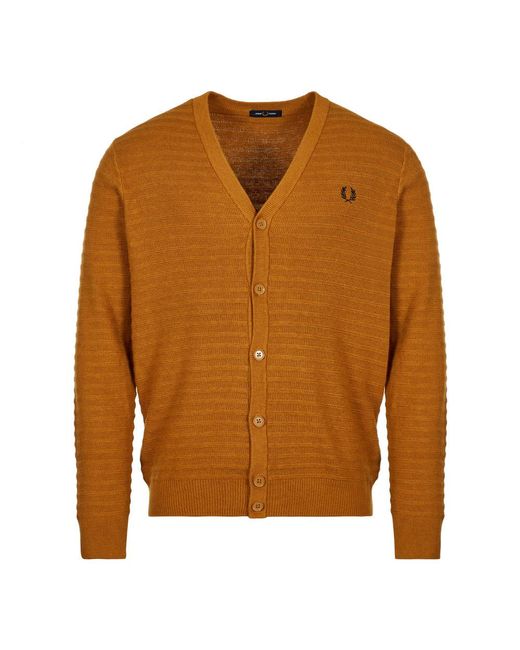 Fred Perry Wool Knitted Cardigan in 