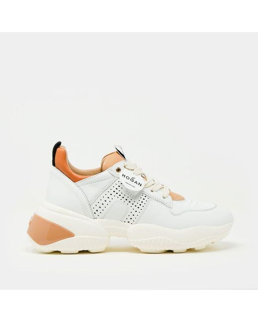 Hogan Sneakers Modello Interaction In Pelle Bianca E Cuoio in White | Lyst