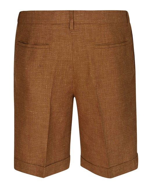Barena Linen Shorts in Brown for Men | Lyst