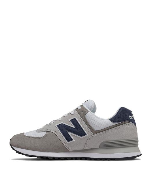 New Balance 574 Trainers Rain Cloud / in White for Men | Lyst