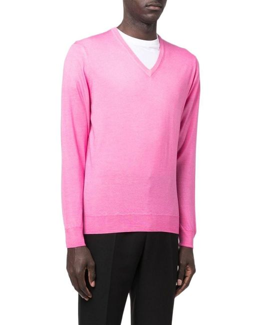 Drumohr Fuchsia Wool Sweater in Pink 