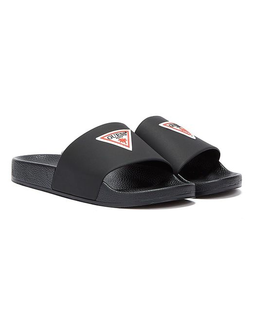 Guess Beach Slippers Jet Slides in Black Lyst