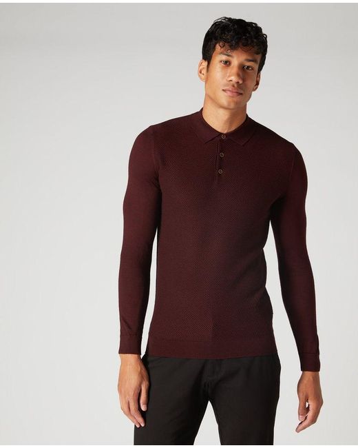 men's wool long sleeve polo shirts