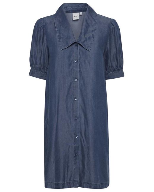 Ichi Denim Lambrey Dress in Blue | Lyst