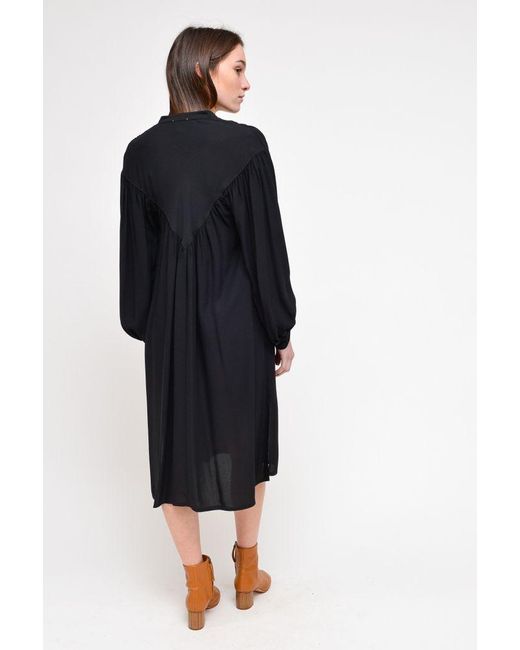 Forte Forte Abito Nero Con Scollo A V in Black | Lyst Australia