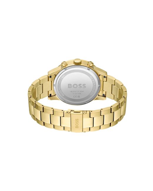 hugo boss gold and green watch